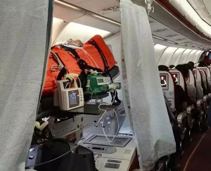 尚志市跨国医疗包机、航空担架